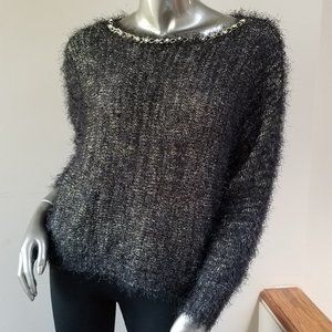 Sparkly Black and Gold Sweater - with Free Gift